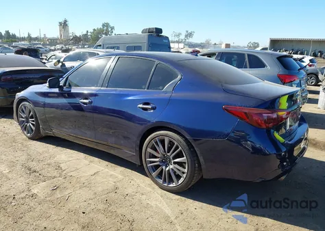 2022 Infiniti Q50 Red Sport 400 from USA, damaged, VIN JN1FV7DP5NM370178